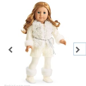 American Girl White Winter Outfit EUC